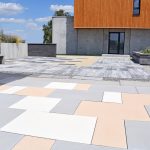 betónové platne Maxima kombi, kombinácia farieb krémová, béžová a sivá