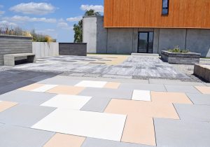 betónové platne Maxima kombi, kombinácia farieb krémová, béžová a sivá