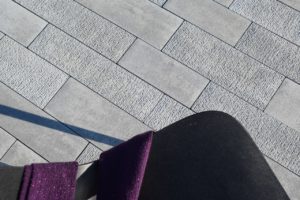 betónová dlažba Listela senso, farba white-shadow