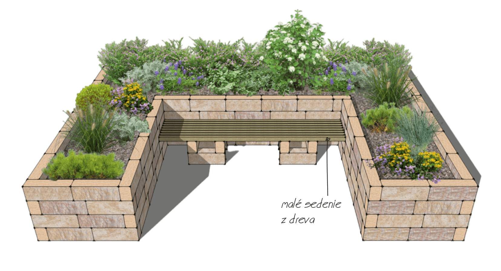 citystonedesign_palisady casser ako kvetinac so sedenim_skica 2